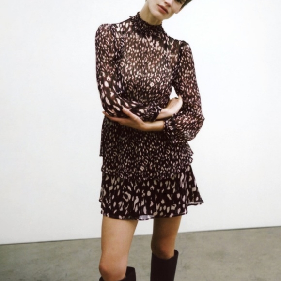 Zara Ruffle Mini Dress - Picture 1 of 4